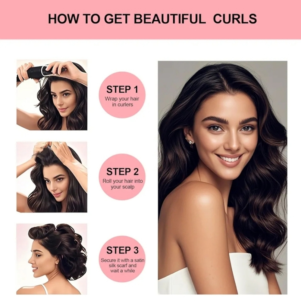 TOGA Pink Heatless Hair Curling Set - Picture 3 of 6